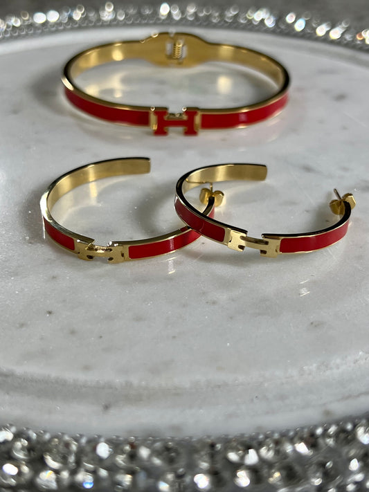 Red Jewelry Set